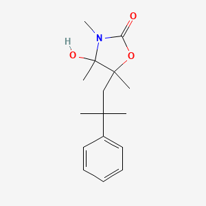 molecular formula C16H23NO3 B4314105 4-HYDROXY-3,4,5-TRIMETHYL-5-(2-METHYL-2-PHENYLPROPYL)-1,3-OXAZOLAN-2-ONE 