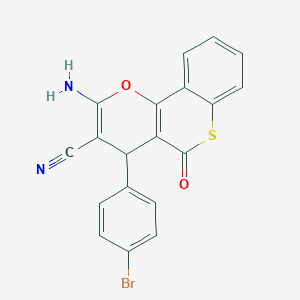 2-amino-4-(4-bromophenyl)-5-oxo-4H,5H-thiochromeno[4,3-b]pyran-3-carbonitrile