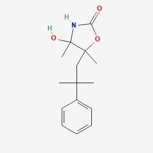 molecular formula C15H21NO3 B4314211 4-HYDROXY-4,5-DIMETHYL-5-(2-METHYL-2-PHENYLPROPYL)-1,3-OXAZOLAN-2-ONE 