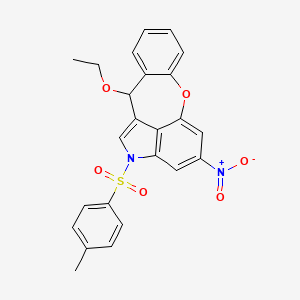 11-ethoxy-2-[(4-methylphenyl)sulfonyl]-4-nitro-2,11-dihydro[1]benzoxepino[4,3,2-cd]indole