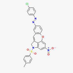 9-[(Z)-2-(4-CHLOROPHENYL)-1-DIAZENYL]-2-[(4-METHYLPHENYL)SULFONYL]-4-NITRO-1,2-DIHYDRO[1]BENZOXEPINO[4,3,2-CD]INDOLE