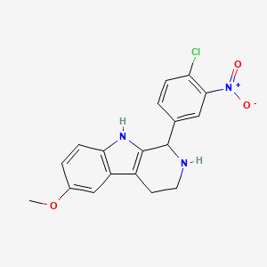 molecular formula C18H16ClN3O3 B4314243 1-(4-CHLORO-3-NITROPHENYL)-2,3,4,9-TETRAHYDRO-1H-BETA-CARBOLIN-6-YL METHYL ETHER 