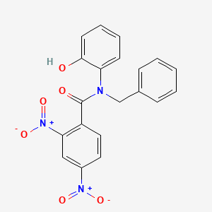 molecular formula C20H15N3O6 B4314272 N-benzyl-N-(2-hydroxyphenyl)-2,4-dinitrobenzamide 