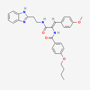 (2Z)-N-[2-(1H-13-BENZODIAZOL-2-YL)ETHYL]-2-[(4-BUTOXYPHENYL)FORMAMIDO]-3-(4-METHOXYPHENYL)PROP-2-ENAMIDE