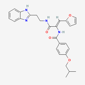 (2Z)-N-[2-(1H-13-BENZODIAZOL-2-YL)ETHYL]-3-(FURAN-2-YL)-2-{[4-(2-METHYLPROPOXY)PHENYL]FORMAMIDO}PROP-2-ENAMIDE