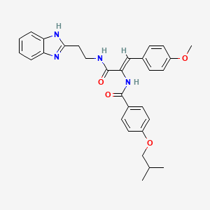 (2Z)-N-[2-(1H-13-BENZODIAZOL-2-YL)ETHYL]-3-(4-METHOXYPHENYL)-2-{[4-(2-METHYLPROPOXY)PHENYL]FORMAMIDO}PROP-2-ENAMIDE