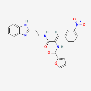 molecular formula C23H19N5O5 B4314289 (2Z)-N-[2-(1H-13-BENZODIAZOL-2-YL)ETHYL]-2-[(FURAN-2-YL)FORMAMIDO]-3-(3-NITROPHENYL)PROP-2-ENAMIDE 