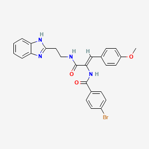 molecular formula C26H23BrN4O3 B4314294 (2Z)-N-[2-(1H-13-BENZODIAZOL-2-YL)ETHYL]-2-[(4-BROMOPHENYL)FORMAMIDO]-3-(4-METHOXYPHENYL)PROP-2-ENAMIDE 