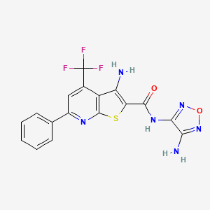 molecular formula C17H11F3N6O2S B4314309 3-amino-N-(4-amino-1,2,5-oxadiazol-3-yl)-6-phenyl-4-(trifluoromethyl)thieno[2,3-b]pyridine-2-carboxamide 