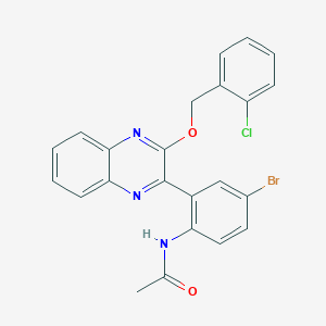 N-(4-BROMO-2-{3-[(2-CHLOROPHENYL)METHOXY]QUINOXALIN-2-YL}PHENYL)ACETAMIDE