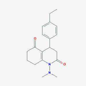 1-(DIMETHYLAMINO)-4-(4-ETHYLPHENYL)-4,6,7,8-TETRAHYDRO-2,5(1H,3H)-QUINOLINEDIONE