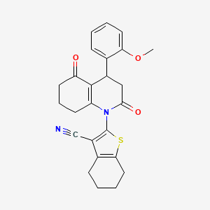 2-[4-(2-methoxyphenyl)-2,5-dioxo-3,4,5,6,7,8-hexahydroquinolin-1(2H)-yl]-4,5,6,7-tetrahydro-1-benzothiophene-3-carbonitrile