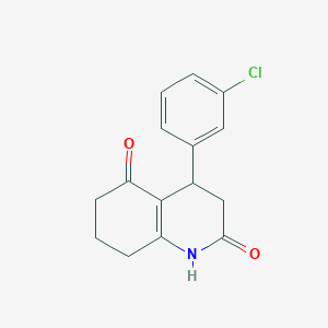 4-(3-CHLOROPHENYL)-4,6,7,8-TETRAHYDRO-2,5(1H,3H)-QUINOLINEDIONE