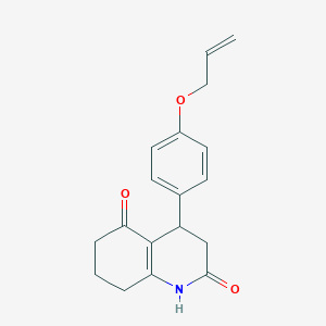 molecular formula C18H19NO3 B4314440 4-[4-(PROP-2-EN-1-YLOXY)PHENYL]-1,2,3,4,5,6,7,8-OCTAHYDROQUINOLINE-2,5-DIONE 