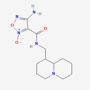 molecular formula C13H21N5O3 B4314474 4-AMINO-3-{[(OCTAHYDRO-2H-QUINOLIZIN-1-YLMETHYL)AMINO]CARBONYL}-1,2,5-OXADIAZOL-2-IUM-2-OLATE 