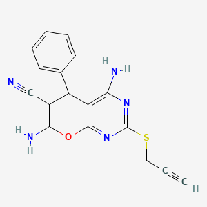 4,7-DIAMINO-5-PHENYL-2-(2-PROPYNYLSULFANYL)-5H-PYRANO[2,3-D]PYRIMIDIN-6-YL CYANIDE