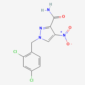 1-(2,4-dichlorobenzyl)-4-nitro-1H-pyrazole-3-carboxamide