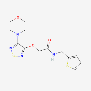 molecular formula C13H16N4O3S2 B4314608 2-{[4-(MORPHOLIN-4-YL)-1,2,5-THIADIAZOL-3-YL]OXY}-N-[(THIOPHEN-2-YL)METHYL]ACETAMIDE 