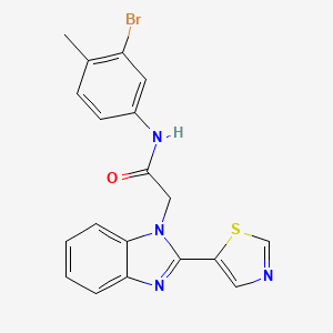 molecular formula C19H15BrN4OS B4314615 N-(3-BROMO-4-METHYLPHENYL)-2-[2-(1,3-THIAZOL-5-YL)-1H-1,3-BENZODIAZOL-1-YL]ACETAMIDE 