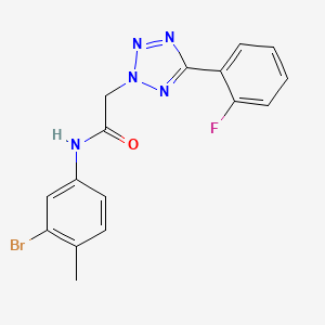 N-(3-BROMO-4-METHYLPHENYL)-2-[5-(2-FLUOROPHENYL)-2H-1,2,3,4-TETRAZOL-2-YL]ACETAMIDE