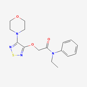 N-ethyl-2-{[4-(morpholin-4-yl)-1,2,5-thiadiazol-3-yl]oxy}-N-phenylacetamide