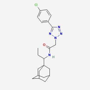 molecular formula C22H28ClN5O B4314667 N-[1-(ADAMANTAN-1-YL)PROPYL]-2-[5-(4-CHLOROPHENYL)-2H-1,2,3,4-TETRAZOL-2-YL]ACETAMIDE 