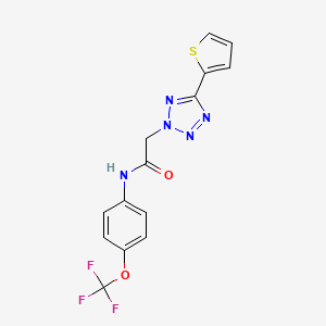 2-[5-(2-thienyl)-2H-tetrazol-2-yl]-N-[4-(trifluoromethoxy)phenyl]acetamide