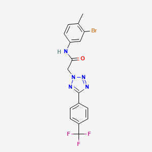 N-(3-bromo-4-methylphenyl)-2-{5-[4-(trifluoromethyl)phenyl]-2H-tetrazol-2-yl}acetamide