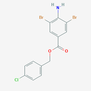 molecular formula C14H10Br2ClNO2 B431473 4-Chlorobenzyl 4-amino-3,5-dibromobenzoate 