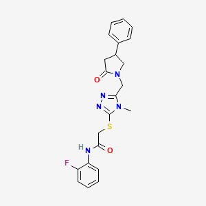 N-(2-fluorophenyl)-2-({4-methyl-5-[(2-oxo-4-phenylpyrrolidin-1-yl)methyl]-4H-1,2,4-triazol-3-yl}sulfanyl)acetamide