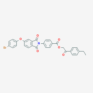 molecular formula C31H22BrNO6 B431474 2-(4-ethylphenyl)-2-oxoethyl 4-[5-(4-bromophenoxy)-1,3-dioxo-1,3-dihydro-2H-isoindol-2-yl]benzoate 