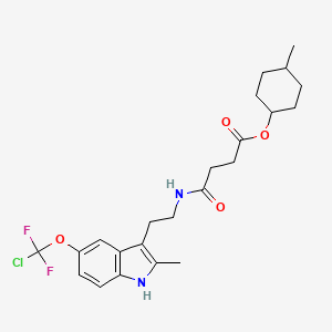 4-methylcyclohexyl 4-[(2-{5-[chloro(difluoro)methoxy]-2-methyl-1H-indol-3-yl}ethyl)amino]-4-oxobutanoate