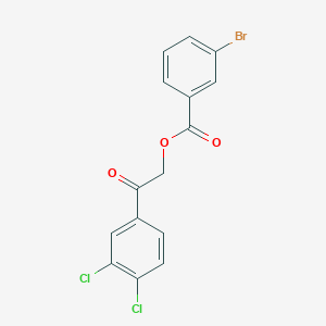molecular formula C15H9BrCl2O3 B431475 2-(3,4-Dichlorophenyl)-2-oxoethyl 3-bromobenzoate 