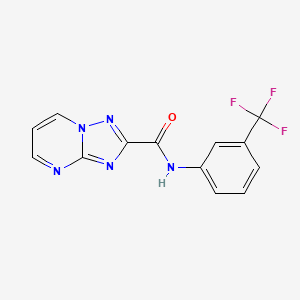 molecular formula C13H8F3N5O B4314756 N~2~-[3-(TRIFLUOROMETHYL)PHENYL][1,2,4]TRIAZOLO[1,5-A]PYRIMIDINE-2-CARBOXAMIDE 