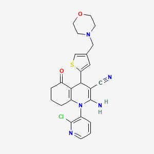 2-AMINO-1-(2-CHLOROPYRIDIN-3-YL)-4-{4-[(MORPHOLIN-4-YL)METHYL]THIOPHEN-2-YL}-5-OXO-1,4,5,6,7,8-HEXAHYDROQUINOLINE-3-CARBONITRILE