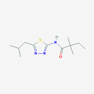 molecular formula C12H21N3OS B431478 N-(5-isobutyl-1,3,4-thiadiazol-2-yl)-2,2-dimethylbutanamide 