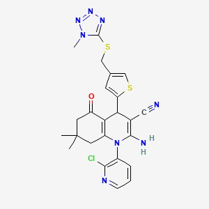 2-AMINO-1-(2-CHLORO-3-PYRIDYL)-7,7-DIMETHYL-4-(4-{[(1-METHYL-1H-1,2,3,4-TETRAAZOL-5-YL)SULFANYL]METHYL}-2-THIENYL)-5-OXO-1,4,5,6,7,8-HEXAHYDRO-3-QUINOLINECARBONITRILE