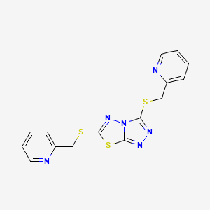 2-PYRIDYLMETHYL {3-[(2-PYRIDYLMETHYL)SULFANYL][1,2,4]TRIAZOLO[3,4-B][1,3,4]THIADIAZOL-6-YL} SULFIDE