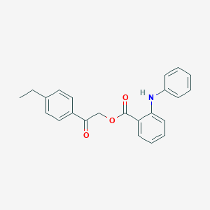 molecular formula C23H21NO3 B431481 2-(4-Ethylphenyl)-2-oxoethyl 2-anilinobenzoate 