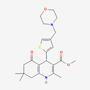 METHYL 2,7,7-TRIMETHYL-4-[4-(MORPHOLINOMETHYL)-2-THIENYL]-5-OXO-1,4,5,6,7,8-HEXAHYDRO-3-QUINOLINECARBOXYLATE