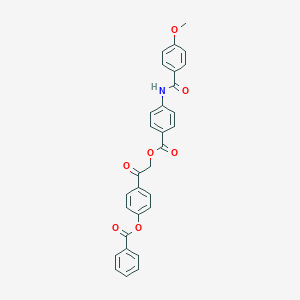 2-[4-(Benzoyloxy)phenyl]-2-oxoethyl 4-[(4-methoxybenzoyl)amino]benzoate