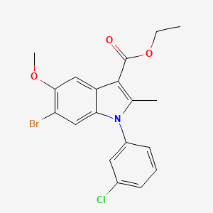 molecular formula C19H17BrClNO3 B4314830 ethyl 6-bromo-1-(3-chlorophenyl)-5-methoxy-2-methyl-1H-indole-3-carboxylate 