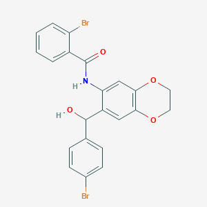 2-bromo-N-{7-[(4-bromophenyl)(hydroxy)methyl]-2,3-dihydro-1,4-benzodioxin-6-yl}benzamide