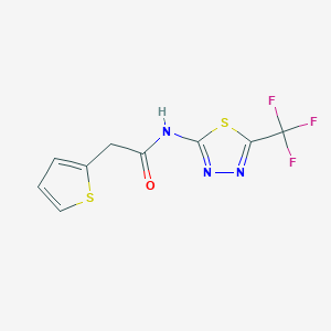 molecular formula C9H6F3N3OS2 B431485 2-(2-thienyl)-N-[5-(trifluoromethyl)-1,3,4-thiadiazol-2-yl]acetamide 