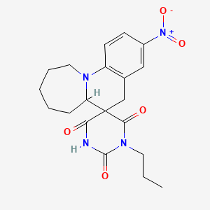 molecular formula C20H24N4O5 B4314864 3-nitro-1'-propyl-6a,7,8,9,10,11-hexahydro-2'H,5H-spiro[azepino[1,2-a]quinoline-6,5'-pyrimidine]-2',4',6'(1'H,3'H)-trione 