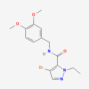 4-bromo-N-(3,4-dimethoxybenzyl)-1-ethyl-1H-pyrazole-5-carboxamide