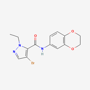 4-bromo-N-(2,3-dihydro-1,4-benzodioxin-6-yl)-1-ethyl-1H-pyrazole-5-carboxamide