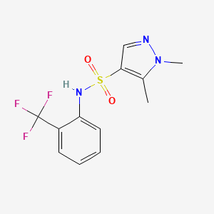 1,5-dimethyl-N-[2-(trifluoromethyl)phenyl]-1H-pyrazole-4-sulfonamide