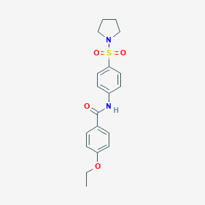 molecular formula C19H22N2O4S B431494 4-ethoxy-N-[4-(1-pyrrolidinylsulfonyl)phenyl]benzamide 