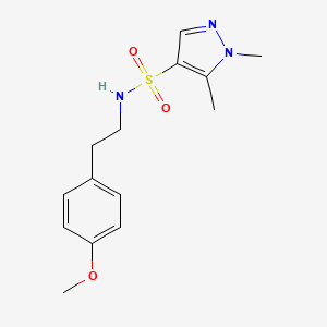 N-[2-(4-METHOXYPHENYL)ETHYL]-15-DIMETHYL-1H-PYRAZOLE-4-SULFONAMIDE